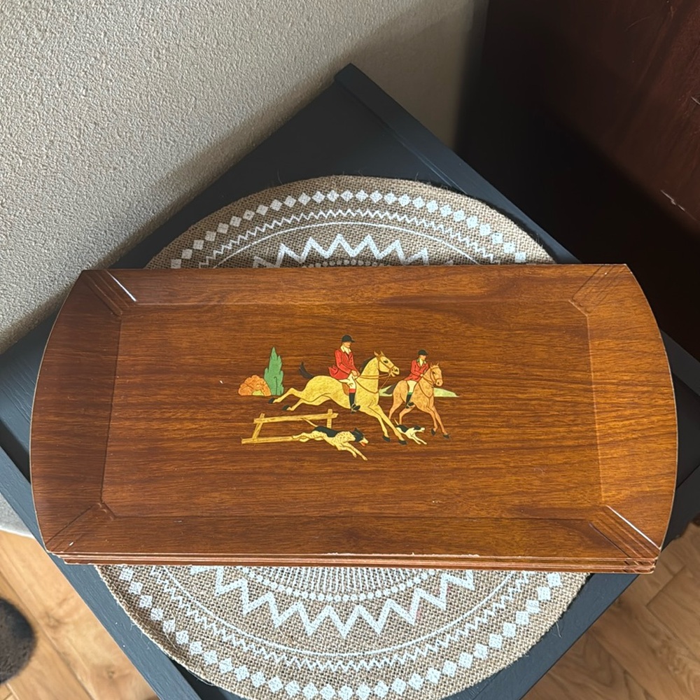 Hasko wood set of 7 lap trays